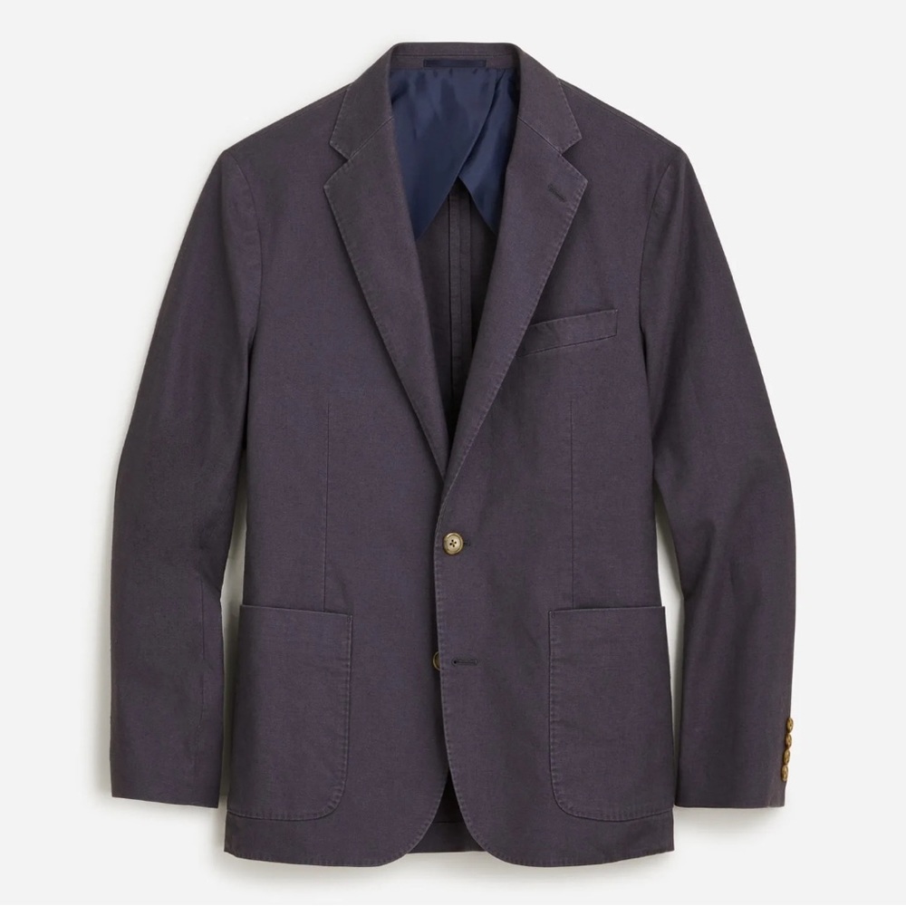 J. Crew Harbor Blue Hemp Cotton Blend Blazer Men’s Small Casual Jacket Coat NWT